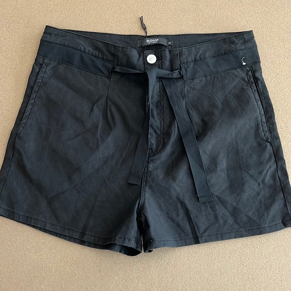 HUDSON Women's Black Paper Bag Shorts - Size 27 NWOT - Picture 5 of 14